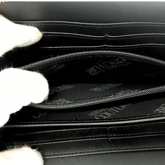 【美品】 VERSACE JEANS COUTURE 長財布 ラウンドファスナー VERSACE JEANS COUTURE (ヴェルサーチェ ジーンズ クチュール