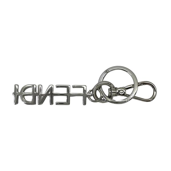 FENDI シルバー ロゴ キーホルダー FENDI（フェンディ） キーホルダー ブランド ロゴ シルバー 7AP075-B08