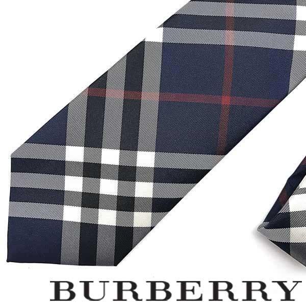 BURBERRY（バーバリー） ネクタイ ネイビーチェック柄 8002113-NAVY