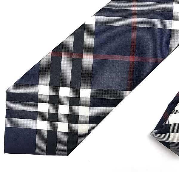 BURBERRY（バーバリー） ネクタイ ネイビーチェック柄 8002113-NAVY