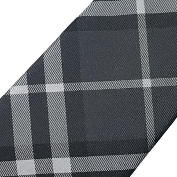 BURBERRY（バーバリー） ネクタイ チャコールグレーチェック柄【剣先幅