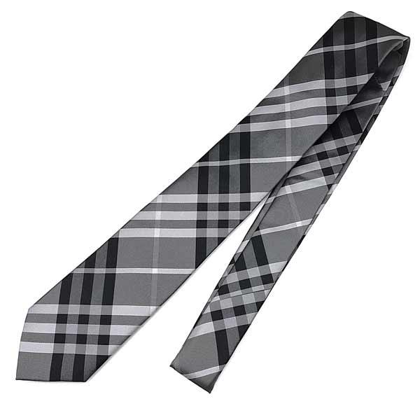 BURBERRY（バーバリー） ブランド ネクタイ グレーチェック柄 シルク
