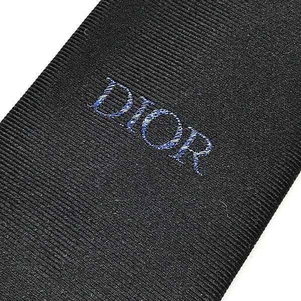 Dior HOMME DIOR ディオールオム ネクタイ ロゴ シルク ブラック