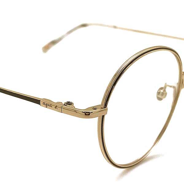 agnes b. アニエスベー ライトゴールド×チャコール メガネフレーム 眼鏡 AB-50-0058-02 agnes ライトゴールド×チャコール メガネフレーム