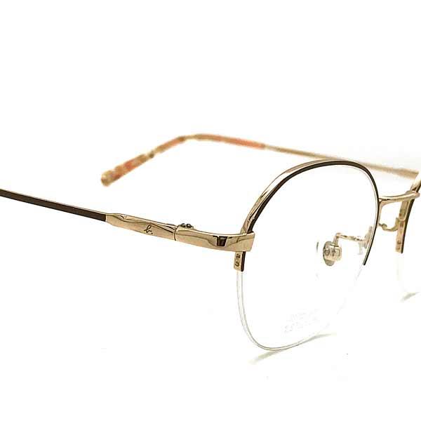 agnes b. アニエスベー ライトゴールド×ブラウン メガネフレーム 眼鏡 AB-50-0059-02 ライトゴールド×ブラウン メガネフレーム