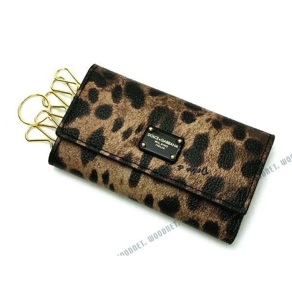 DOLCE&GABBANA D&G キーケース 豹柄×ブラック BI0090-AM038