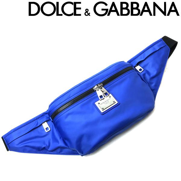【在庫処分特価】DOLCE&GABBANA ベルトバッグ ドルチェ＆ガッバーナ ブランド ボディバッグ ウェストポーチ ブルー BM2194-AG186-89903