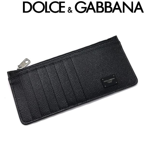 DOLCE&GABBANA ドルチェ＆ガッバーナ カードケース ブランド 型押しレザー コインケース ブラック BP2172-AZ602-80999 コンパクト財布｜woodnet