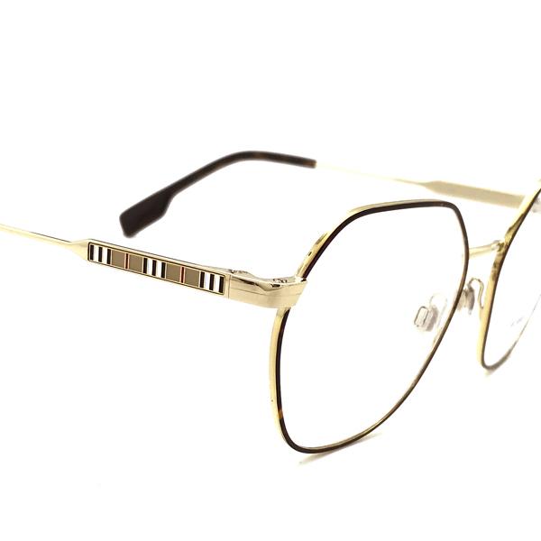 バーバリーゴールドフレーム メガネ BURBERRY バーバリー ブランド メガネフレーム マーブルブラウン