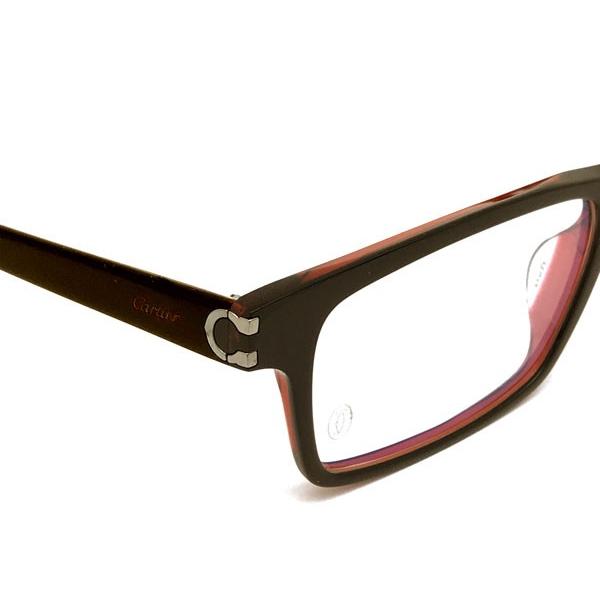 Cartier Cartier カルティエ ブラック×クリアレッド メガネフレーム  