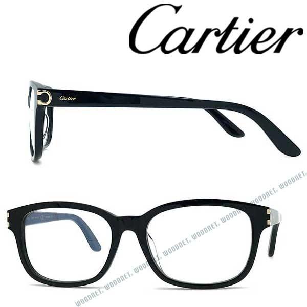 Cartier（カルティエ） ブラックメガネフレーム ブランド 眼鏡 CT