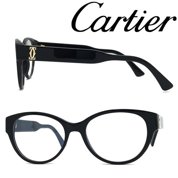 カルティエ メガネフレーム Cartier（カルティエ） メガネフレーム ブランド ブラック 眼鏡 CT