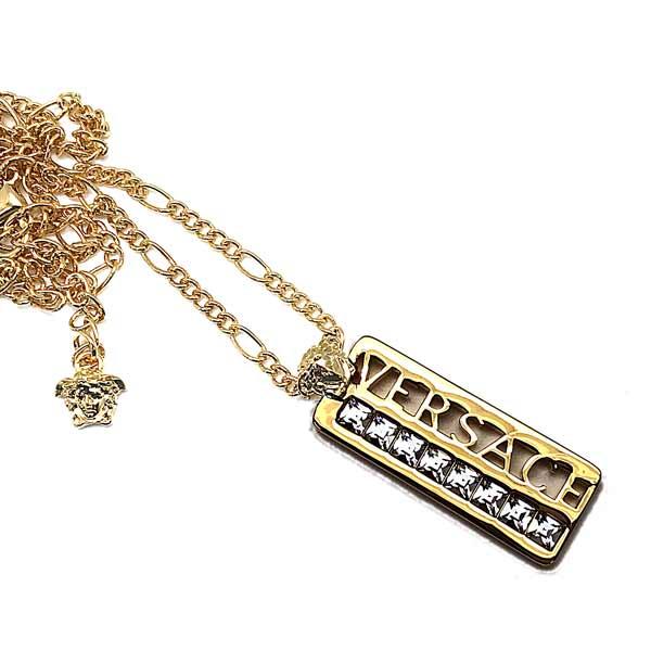 VERSACE ロゴペンダント ネックレス 関税込】◇VERSACE ヴェルサーチ◇ロゴ ペンダント ネックレス