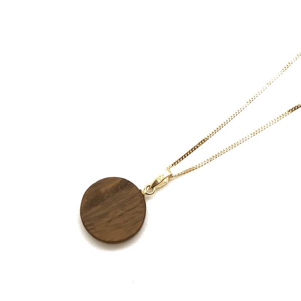 DI LEGNO 木製×18金ネックレス ウッドブラウン×K18イエローゴールド