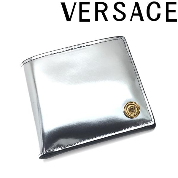 VERSACE（ヴェルサーチェ） ベルサーチ 財布 二つ折り レザー シルバー