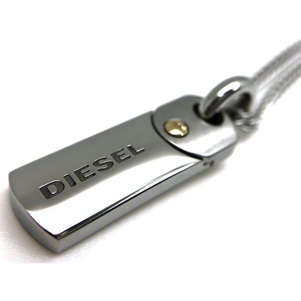DIESEL（ディーゼル） ロゴプレート シルバー ネックレス DX1116040