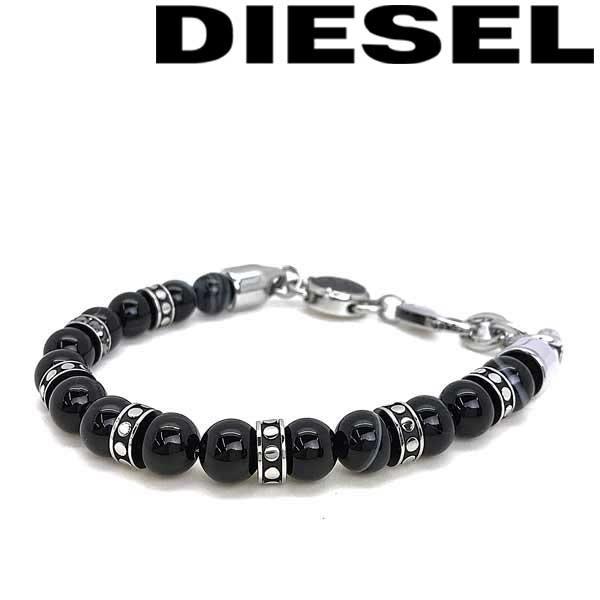 DIESEL（ディーゼル） ブラック×シルバー ブレスレット DX1163040