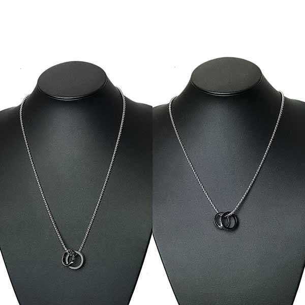 DIESEL ディーゼル ネックレス ダブルリング シルバー DX1168040 DIESEL ディーゼル ネックレス ダブルリング シルバー DX1168040
