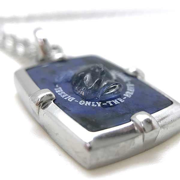 DIESEL（ディーゼル） シルバー×ブルー ネックレス DX1191040