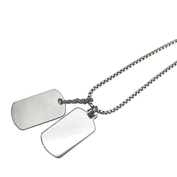 DIESEL（ディーゼル） ダブルプレート クラッシュ加工 マットシルバー