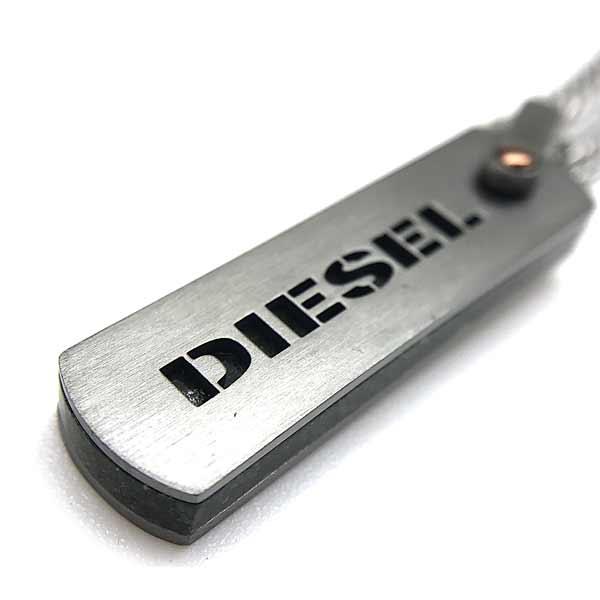 DIESEL（ディーゼル） ネックレス ブランド ガンメタル×シルバー ロゴ