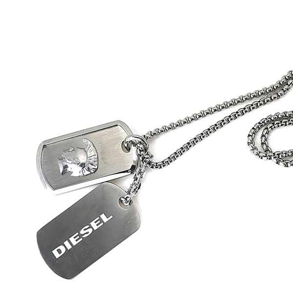 DIESEL（ディーゼル） ネックレス ブランド ダブルプレート マット