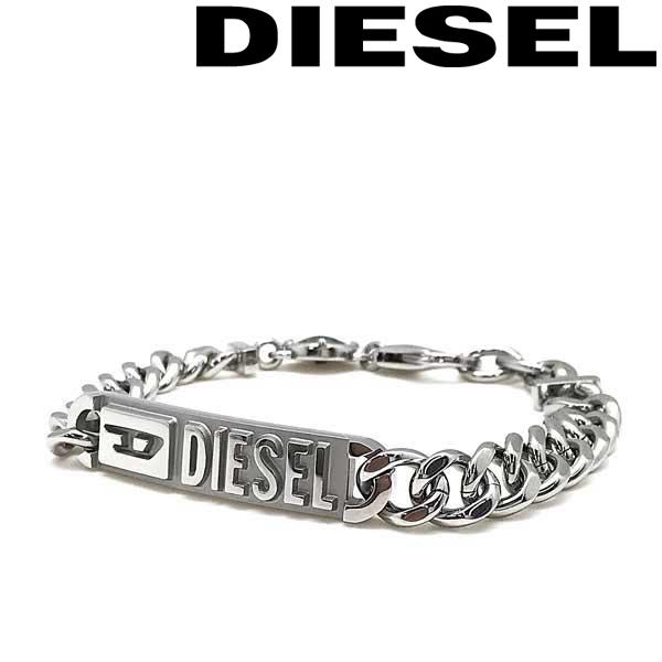 DIESEL（ディーゼル） ブレスレット ブランド シルバー ロゴプレート