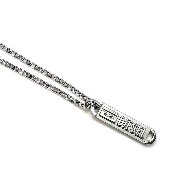 DIESEL（ディーゼル） ネックレス ブランド シルバー ロゴプレート