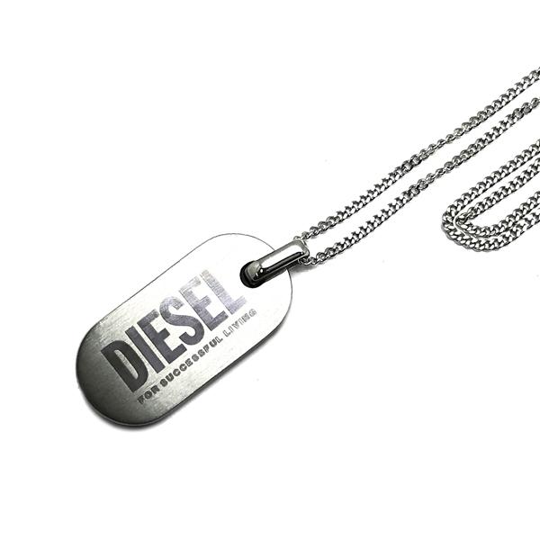 DIESEL ディーゼル ネックレス ブランド マットシルバー DIESEL ディーゼル ネックレス ブランド マットシルバー