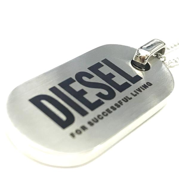DIESEL（ディーゼル） ネックレス ブランド マットシルバー×ブラック
