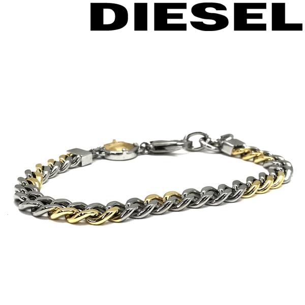 DIESEL（ディーゼル） ブレスレット ブランド シルバー×ゴールド