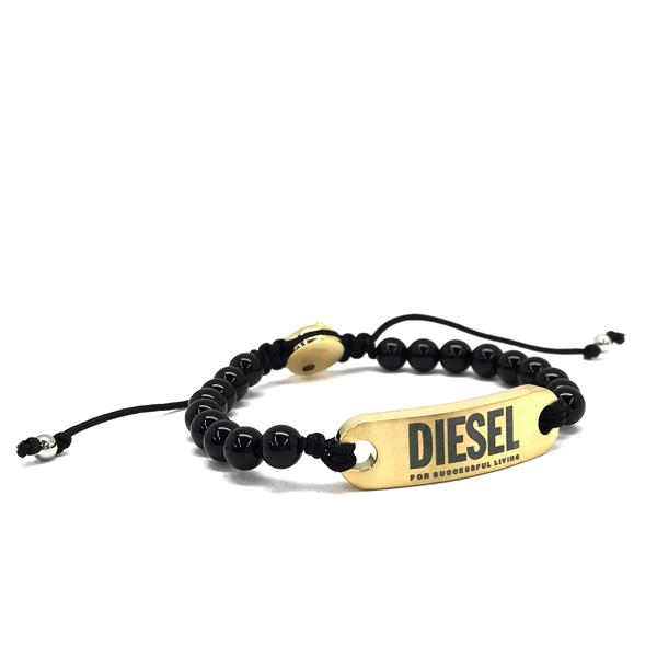 DIESEL（ディーゼル） ブレスレット ブランド ブラック×ゴールド