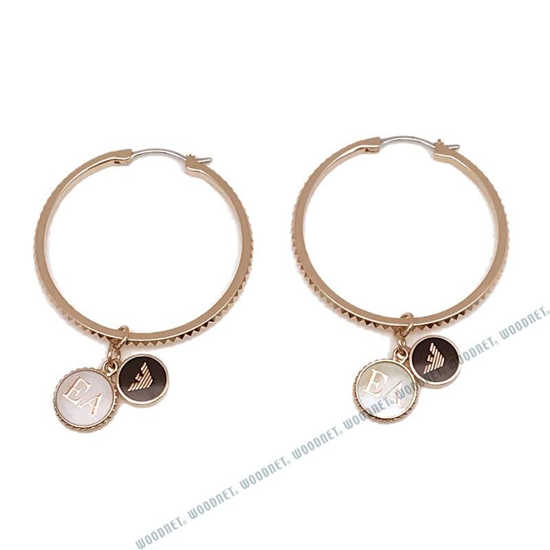 人気沸騰ブラドン Emporio ゴールドピアス イーグルロゴ エンポリオアルマーニ Armani ピアス