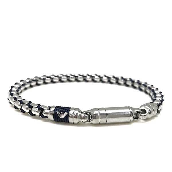 EMPORIO ARMANI エンポリオアルマーニ シルバー×ネイビー ブレスレット