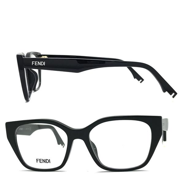 FENDI メガネフレーム ブランド フェンディ ブラック 眼鏡 FE