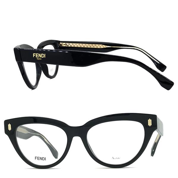 FENDI（フェンディ） メガネフレーム ブランド ブラック 眼鏡 FF-0443