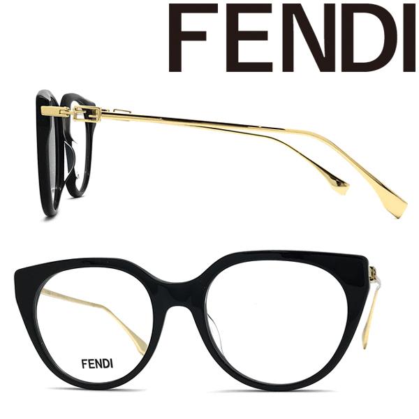 FENDI メガネフレーム ブランド フェンディ ブラック 眼鏡 FF-50010I-001 :FF-50010I-001:WOODNET