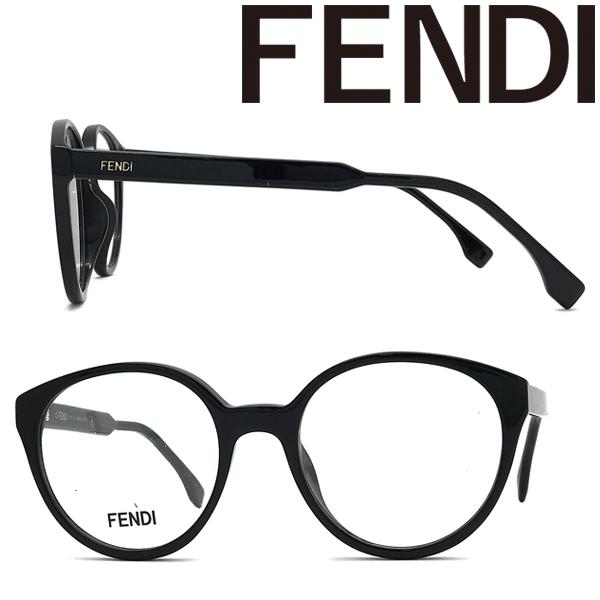 Fendi ブラックフレーム メガネ FENDI（フェンディ） メガネフレーム ブランド ブラック 眼鏡 FF