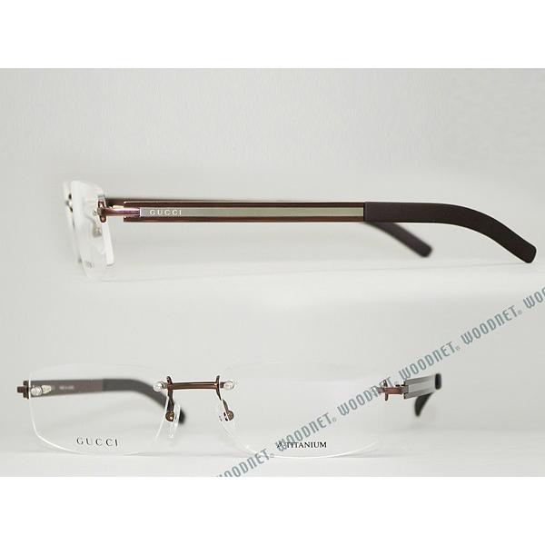 GUCCI グッチ メガネフレーム ブランド 9689J-49B ブロンズ 縁無し
