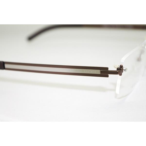 GUCCI グッチ メガネフレーム ブランド 9689J-49B ブロンズ 縁無し