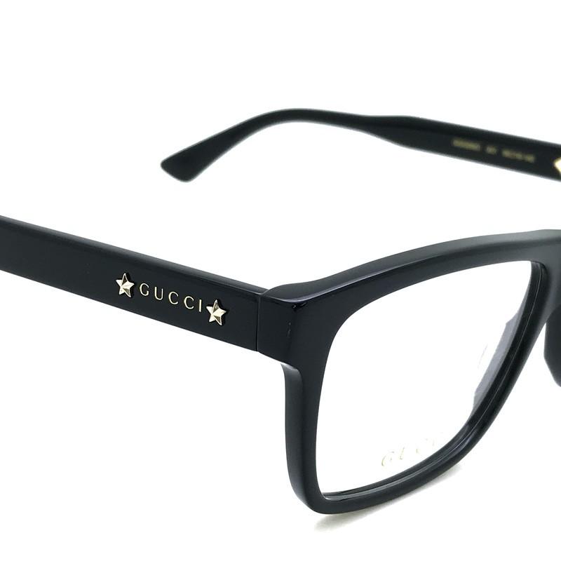 GUCCI グッチ サングラス 眼鏡 伊達メガネ メガネフレーム ラウンド 小物 GG0679OA    ブラック 黒 ゴールド金具 ユニセックス 美品【中古品】 GUCCI - GUCCI グッチ サングラス 眼鏡 伊達メガネ メガネフレーム