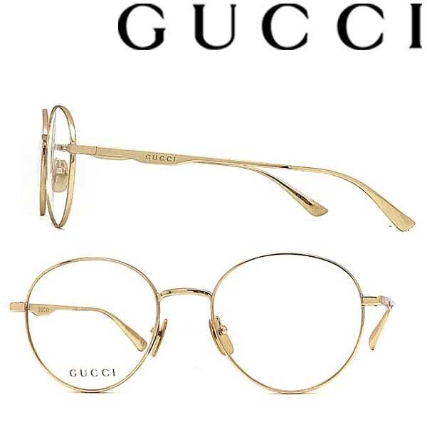 【美品】GUCCI グッチ メガネフレーム ゴールド GUCCI（グッチ） ゴールド メガネフレーム ブランド 眼鏡 GUC-GG-0337O