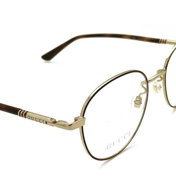 GUCCI（グッチ） ブラック×ゴールド メガネフレーム ブランド 眼鏡 GUC