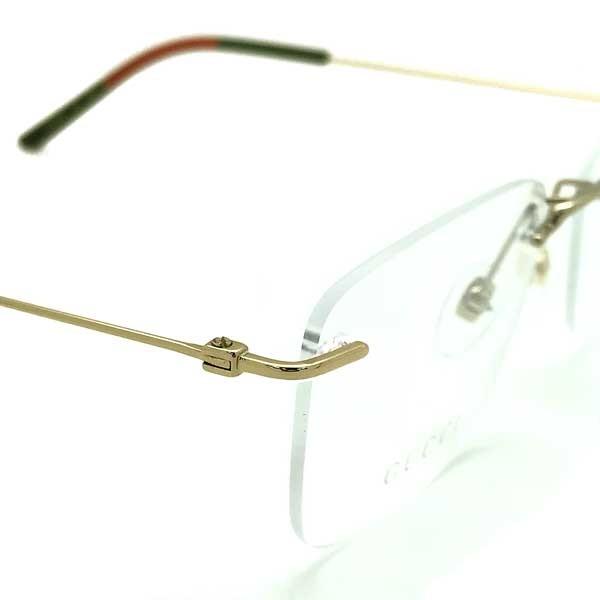 GUCCI（グッチ） ゴールド 縁無し メガネフレーム ブランド 眼鏡 2pt