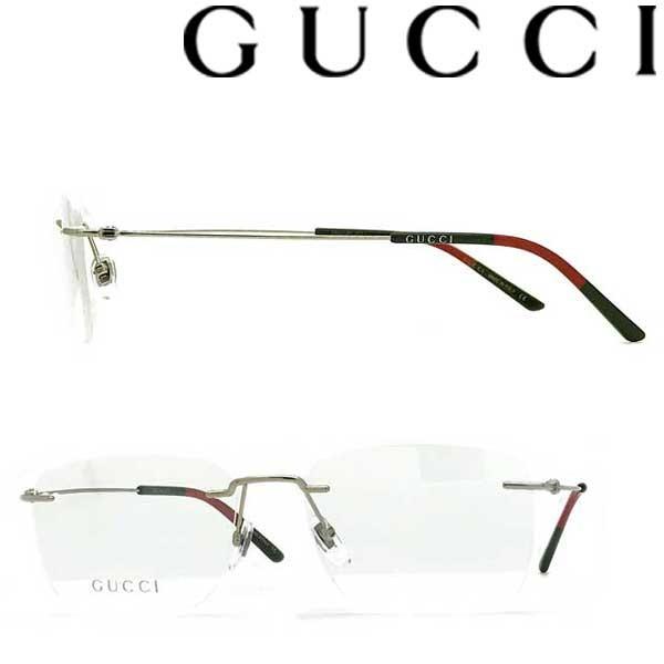 GUCCI グッチ シャンパンゴールド 縁無し メガネフレーム ブランド 眼鏡 2pt GUC-GG-0399O-004