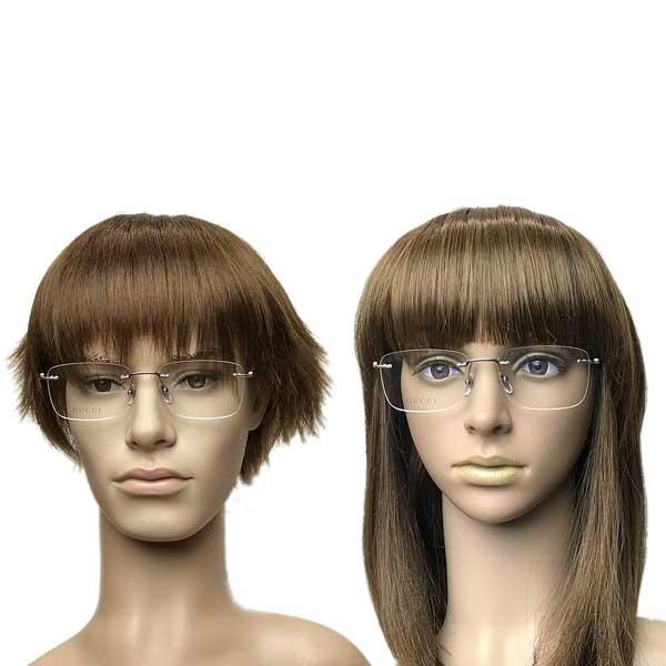 GUCCI グッチ シャンパンゴールド 縁無し メガネフレーム ブランド 眼鏡 2pt GUC-GG-0399O-004 GUCCI シャンパンゴールド 縁無し メガネフレーム 眼鏡