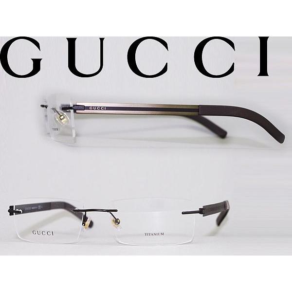 GUCCI グッチ メガネフレーム ブランド 縁無し フチなし 2203-WWY