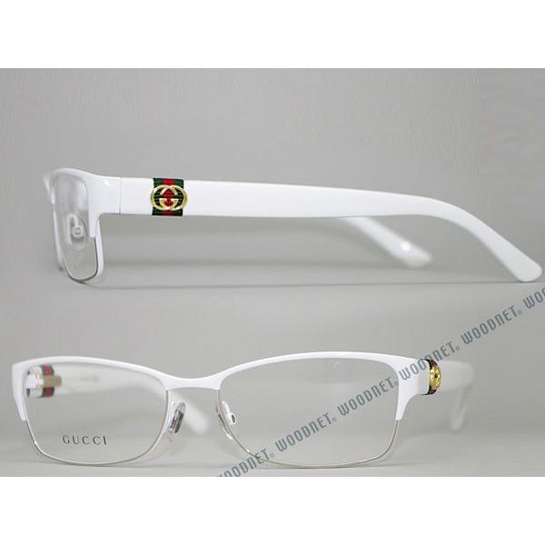 GUCCI グッチ メガネフレーム ブランド 4244-UYU ホワイト×シルバー