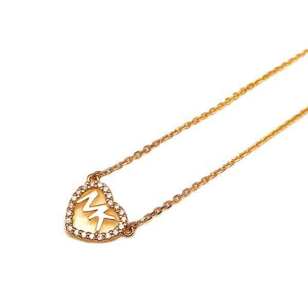 MICHAEL KORS（マイケルコース） ハート型ロゴネックレス ローズ