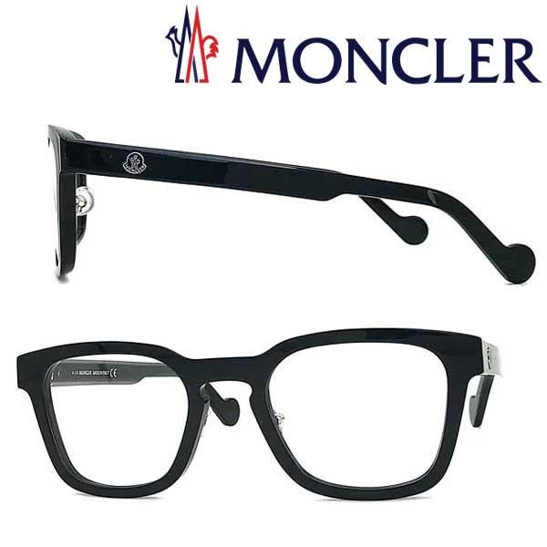 モンクレール メガネ ラウンド ブラック 黒 眼鏡 セルフレーム 軽量 度入り MONCLER（モンクレール） メガネフレーム ブランド メンズ&レディース